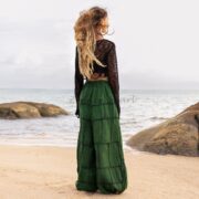 Boho Patchwork Wide Leg Pants: Plus Size Cotton Festival Trousers - Image 3