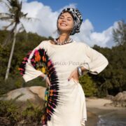 Handmade Galaxy Tie Dye Cotton Tunic Dress: Boho Mini Top - Image 4