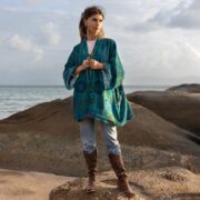 Handmade Velvet Cotton Kimono: Boho Chic Jacket, Plus Size - Mei