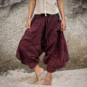 Patchwork Cotton Harem Pants: Boho Festival Yoga Trousers - Spiritu - Image 4