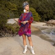 Galaxy Tie Dye Tunic Dress: Handmade Cotton Boho Mini