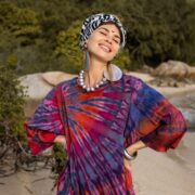 Galaxy Tie Dye Tunic Dress: Handmade Cotton Boho Mini - Image 4