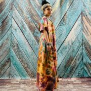 Tie Dye Cotton Kimono Duster with Hood: Plus Size Beach Coverup - Kayla - Image 3