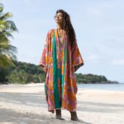 Reversible Quilted Kimono Duster: Vintage Boho Cotton Jacket - Sakura