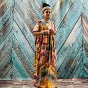 Tie Dye Cotton Kimono Duster with Hood: Plus Size Beach Coverup - Kayla - Image 2