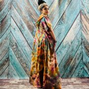 Tie Dye Cotton Kimono Duster with Hood: Plus Size Beach Coverup - Kayla - Image 6