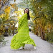 Handmade Modal Silk Ruffle Kaftan: Boho Chic Maxi Dress - Wild Heart - Image 4