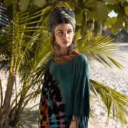 Tie-Dye Fringe Tunic Dress: Boho Festival Kaftan, Plus Size Cover-Up - Arlo - Image 8