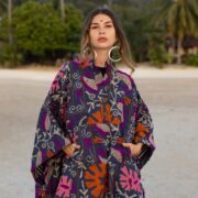 Embroidered Quilt Poncho: Boho Chic Heritage Style - Bosco - Image 4