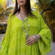 Handmade Modal Silk Ruffle Kaftan: Boho Chic Maxi Dress - Wild Heart - Image 6
