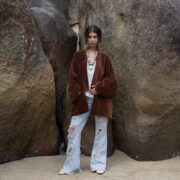 Handmade Velvet Kimono Jacket: Boho Cotton Velvet Open Front - Mei