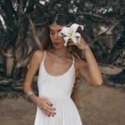 Lace Tiered Maxi Dress: Boho Chic Raw Cotton Sleeveless Dress - Lacey - Image 6