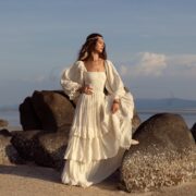 Plus Size Boho Cotton Maxi Dress: Handmade Tiered Ruffle Gown - Isabella - Image 6