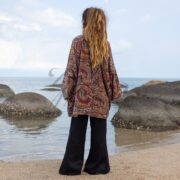 Handcrafted Cotton Velvet Kimono: Boho Chic Style Jacket - Mei - Image 3