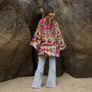 Handcrafted Cotton Velvet Kimono Jacket: Boho Chic Style - Mei - Image 3