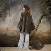 Mei - Cotton Velvet Kimono| Handcrafted Boho Chic jacket| Inclusive Sizes| Unique Style Statement Piece| Perfect for Holidays Wedding Party - Image 3