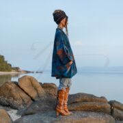 Handmade Cotton Velvet Kimono: Boho Chic Jacket, Plus Size - Mei - Image 2