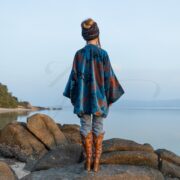 Handmade Cotton Velvet Kimono: Boho Chic Jacket, Plus Size - Mei - Image 3