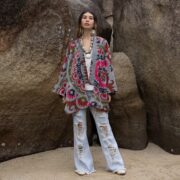 Handmade Velvet Kimono Jacket: Boho Short Coat, Inclusive Sizes - Mei