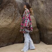 Handmade Velvet Kimono Jacket: Boho Short Coat, Inclusive Sizes - Mei - Image 2