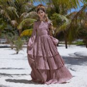 Milla Wedding Dress: Boho Maxi Dress with Ruffled Tiered Skirt