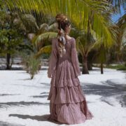 Milla Wedding Dress: Boho Maxi Dress with Ruffled Tiered Skirt - Image 3