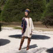 Galaxy Tie Dye Tunic Dress: Handmade Boho Cotton Tee