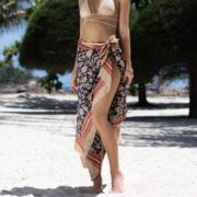 Handcrafted Cotton Voile Sarong: Boho Beach Cover-Up, Head Scarf - Bichi