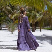 Milla Wedding Dress: Boho Cotton Maxi Dress with Ruffled Tiered Skirt - Image 3