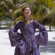 Milla Wedding Dress: Boho Cotton Maxi Dress with Ruffled Tiered Skirt - Image 5