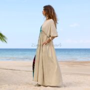 Handmade Tie Dye Maxi Dress: Boho Chic Cotton Jersey, Plus Size - Kalina - Image 2