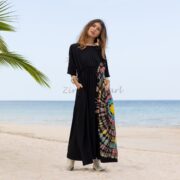 Tie Dye Maxi Dress: Handmade Boho Chic 100 Percent Cotton Plus Size - Kalina