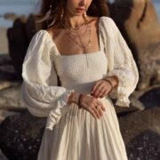 Plus Size Boho Cotton Maxi Dress: Handmade Tiered Ruffle Gown - Isabella - Image 10