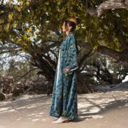 Plus Size Velvet Kimono Robe: Boho Floral Duster Coat, Bridal Wrap - Mai - Image 8
