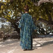 Plus Size Velvet Kimono Robe: Boho Floral Duster Coat, Bridal Wrap - Mai - Image 9