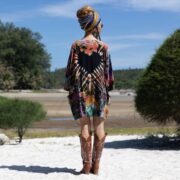 Galaxy Tie Dye Tunic Dress: Handmade Cotton Boho-Chic Tee - Image 3