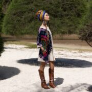 Galaxy Tie Dye Tunic Dress: Handmade Boho Cotton Tee - Image 2