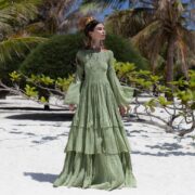 Milla Wedding Dress: Boho Maxi Dress with Ruffled Tiered Skirt