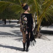 Handmade Tie-Dye Fringe Poncho: Boho Festival Cover-Up - Arlo - Image 7