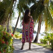 Wildflower Crochet Kaftan: Handmade Boho Cotton Cover-Up - Image 3