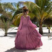 Milla Wedding Dress: Boho Maxi Dress with Ruffled Tiered Skirt - Image 3