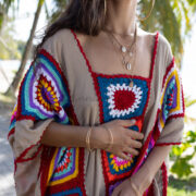 Wildflower Crochet Kaftan: Handmade Boho Cotton Cover-Up - Image 5