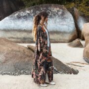 Hand-Dyed Tie Dye Kimono Robe: Plus Size Boho Festival Duster - Aurora - Image 2