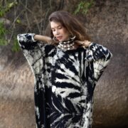Handmade Tie-Dye Tunic Dress: Cotton Boho Chic with Pockets - Sylvie - Image 4
