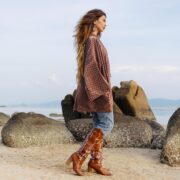 Handmade Velvet Kimono Jacket: Boho Plus Size Cotton Coat - Nei - Image 2