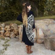 Handmade Tie-Dye Tunic Dress: Boho Cotton Long Sleeve - Sylvie - Image 3