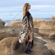 Arlo Tie-Dye Poncho Dress: Boho Cotton Cover-Up - Image 2