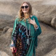 Tie-Dye Fringe Tunic Dress: Boho Festival Kaftan, Plus Size - Arlo - Image 4