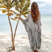 Isa Handmade Crochet Embroidered Cotton Kimono Duster – Boho Resort Wear | ZinniaPearl - Image 5
