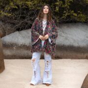 Handmade Cotton Velvet Kimono: Boho Chic Jacket, Plus Size - Mei